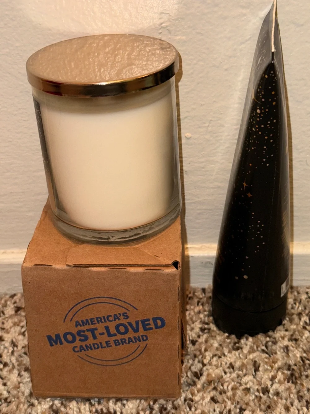 Bath & Body Works Into The Night Candle & Body Cream - Black & Gold